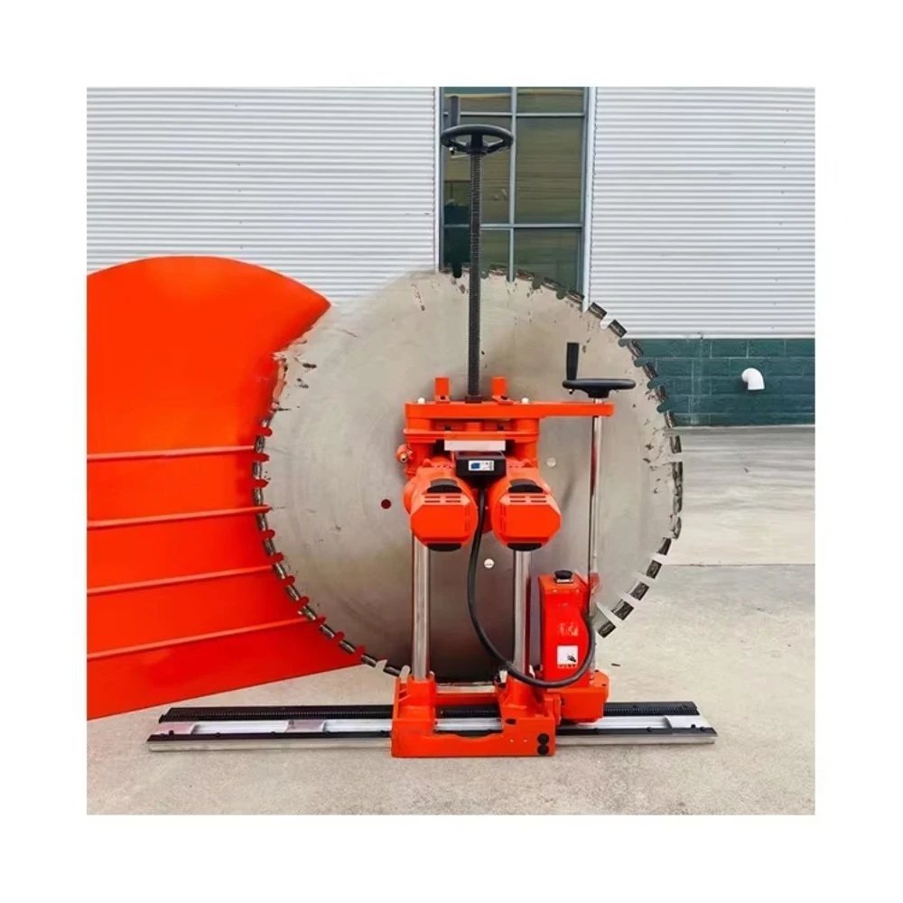 Electric reinforced concrete wall cutting machine