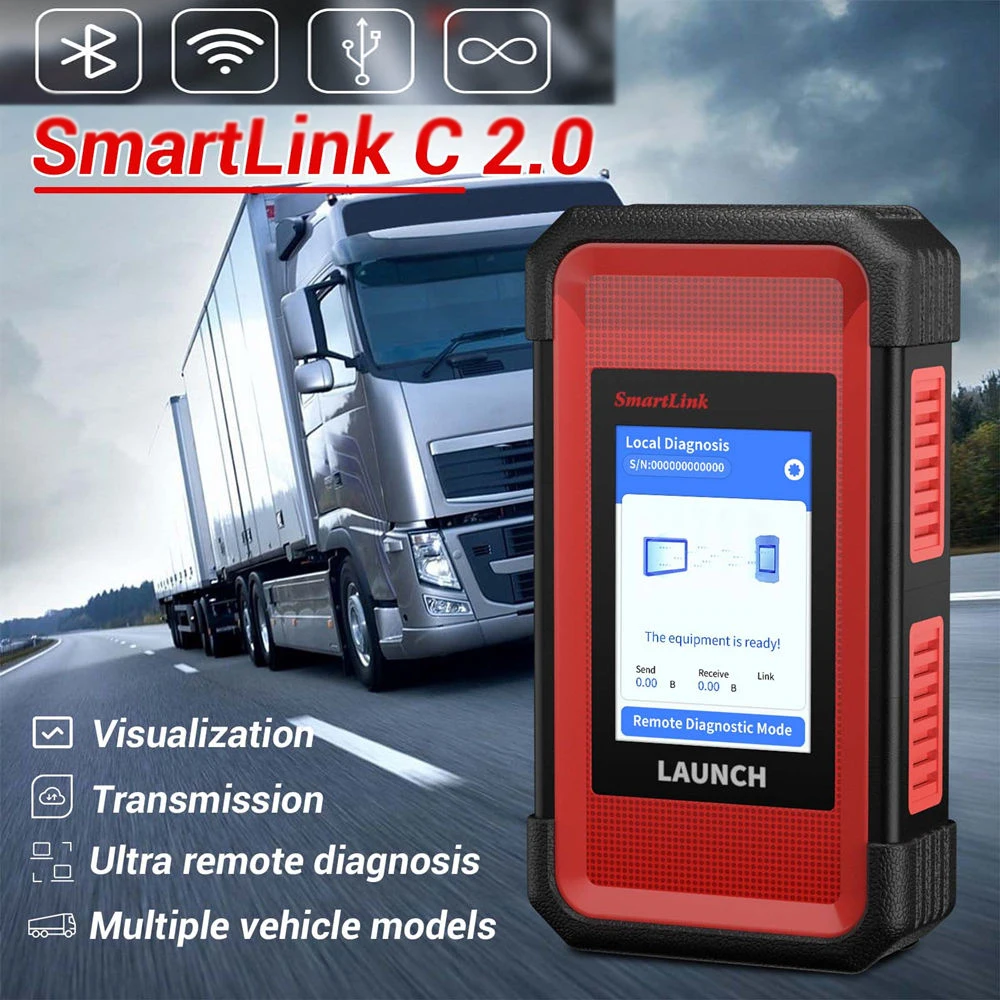 SmartLink C V2.0 Diagzone version with cable Main unit for luanch X-431 HD3 Heavy Duty CAN FD DOIP pk thinkdiag2 golo pro