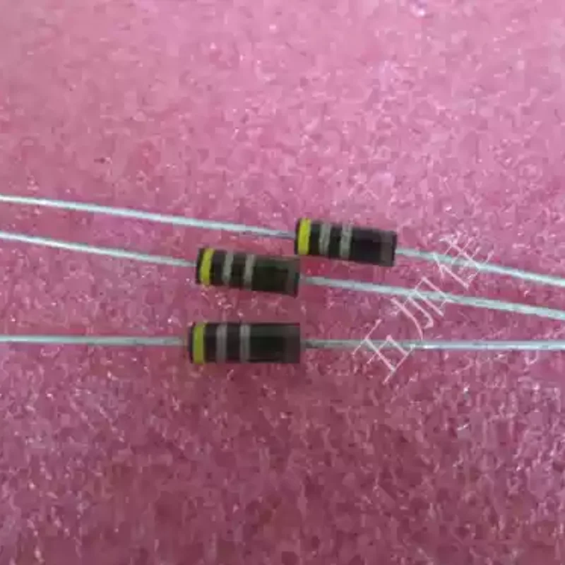 10-100pcs imported RCR20G1R0JS 1R 1/2W carbon core non inductive resistor color ring resistor