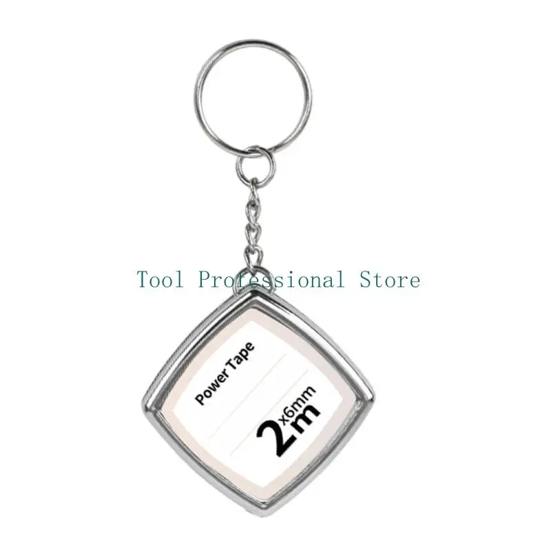 57QF Mini Keychain Tape Measure Retractable Small Steel Ruler Tool Multipurpose Suitable for Architects Contractors Hobbyists