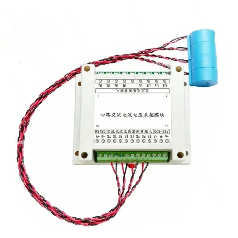 4-Channel PLC AC Voltage Current Transmitter With RS485 Modbus Industrial Automation Power Monitoring