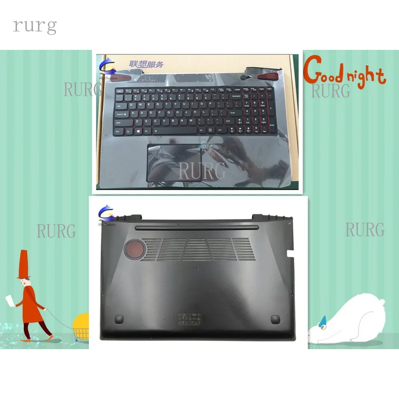 R+ Brand new, suitable for Lenovo Y50-70, keyboard palm rest with backlight AP14R000A00 + bottom protective shell