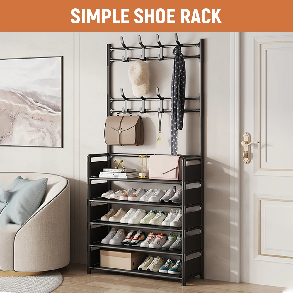 

Multi-ayer Shoe Rack Organizer Clothes Storage Organizer Clothes Hat Hangers Shoe Rack Living Room Bedroom Storage Shelf