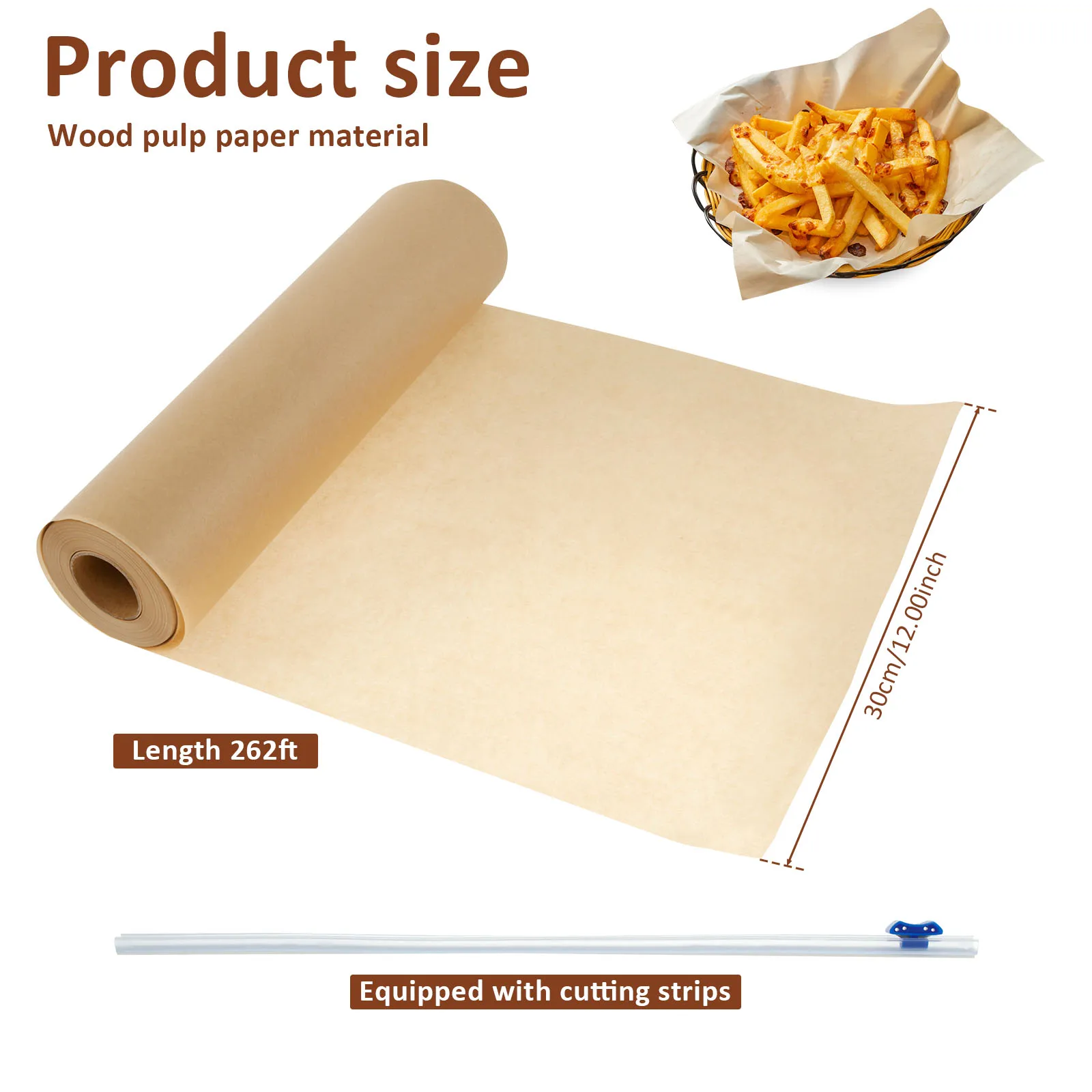 لفة ورق البرشمان مزدوجة الجوانب ورق البرشمان أوراق الخبز كوتابل الخبز الخبز بطانات لفرن الهواء المقلاة شواء حصيرة