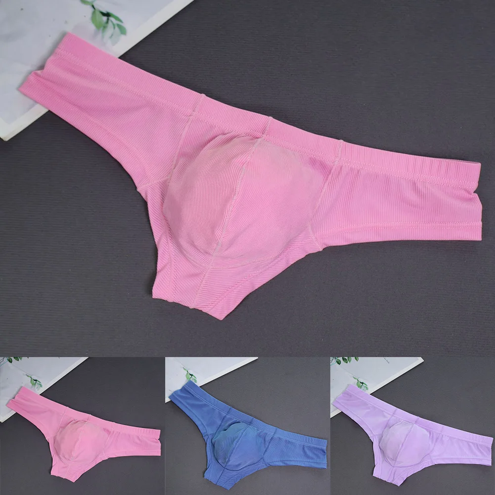 

Men's Panties Soft Stretchy Half Buttocks Exposed Briefs Low Rise Lingerie Man U Convex Pouch Underwear Ultra-Thin Underpants