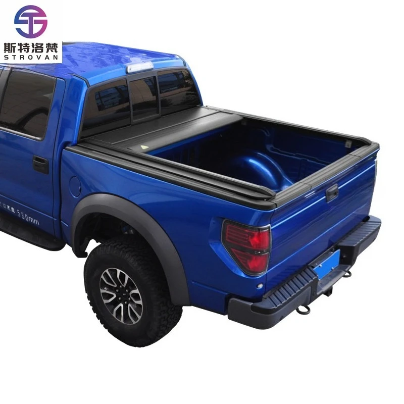 

STLF AQTA Custom pickup bed aluminum alloy electric roll up Tony Nau cover F150 F250 F350 accessories