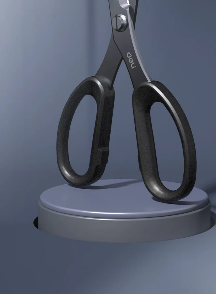 Deli 210/175mm Schwarz Edelstahl Schere Business Büro Schreibwaren Hause Schneider Schere Küche Messer Cutter Schneiden Werkzeug – Detail 8