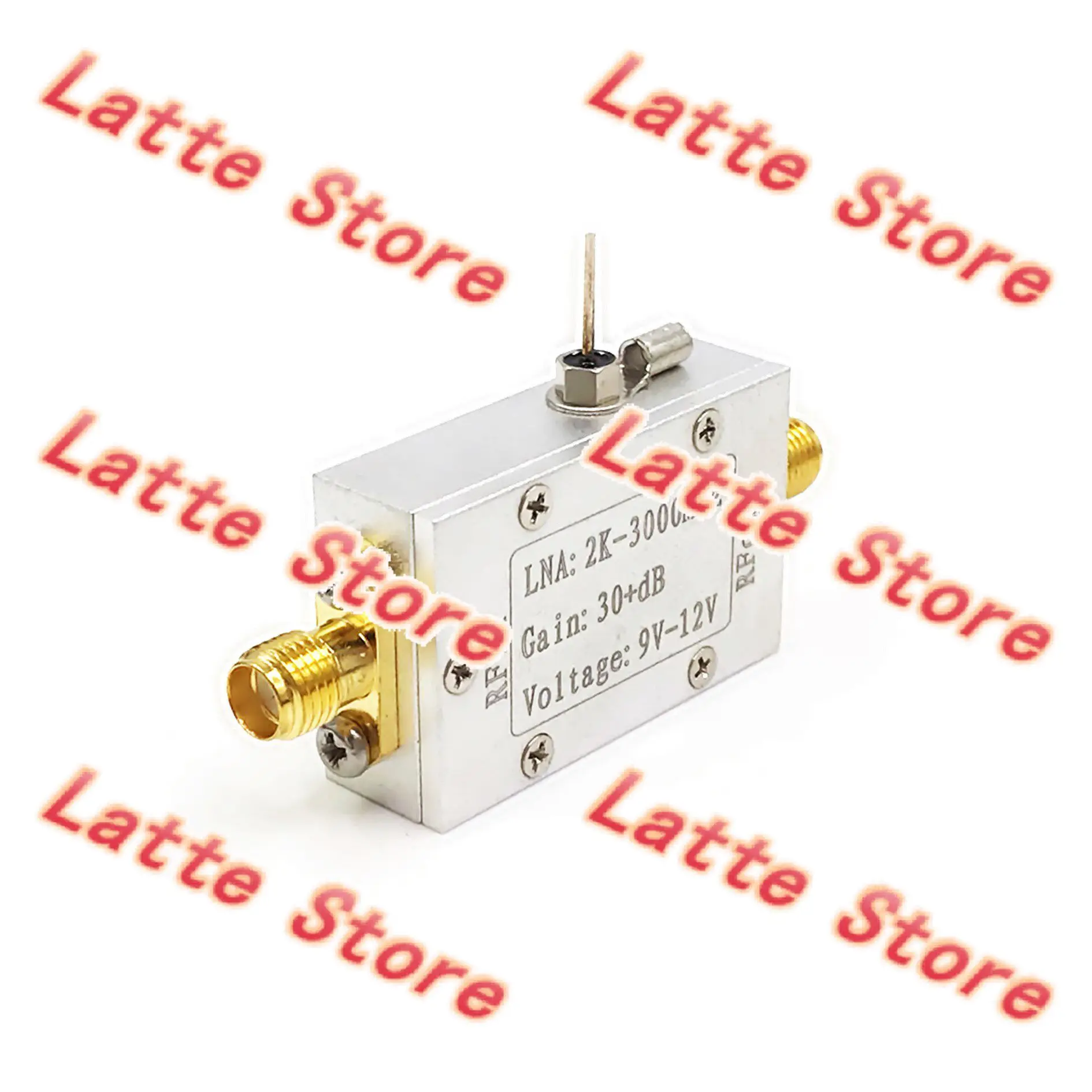 2kHz-3000MHz Wideband RF Signal Amplifier, 32dB High Gain Low Noise LNA Receiver Front-end Module