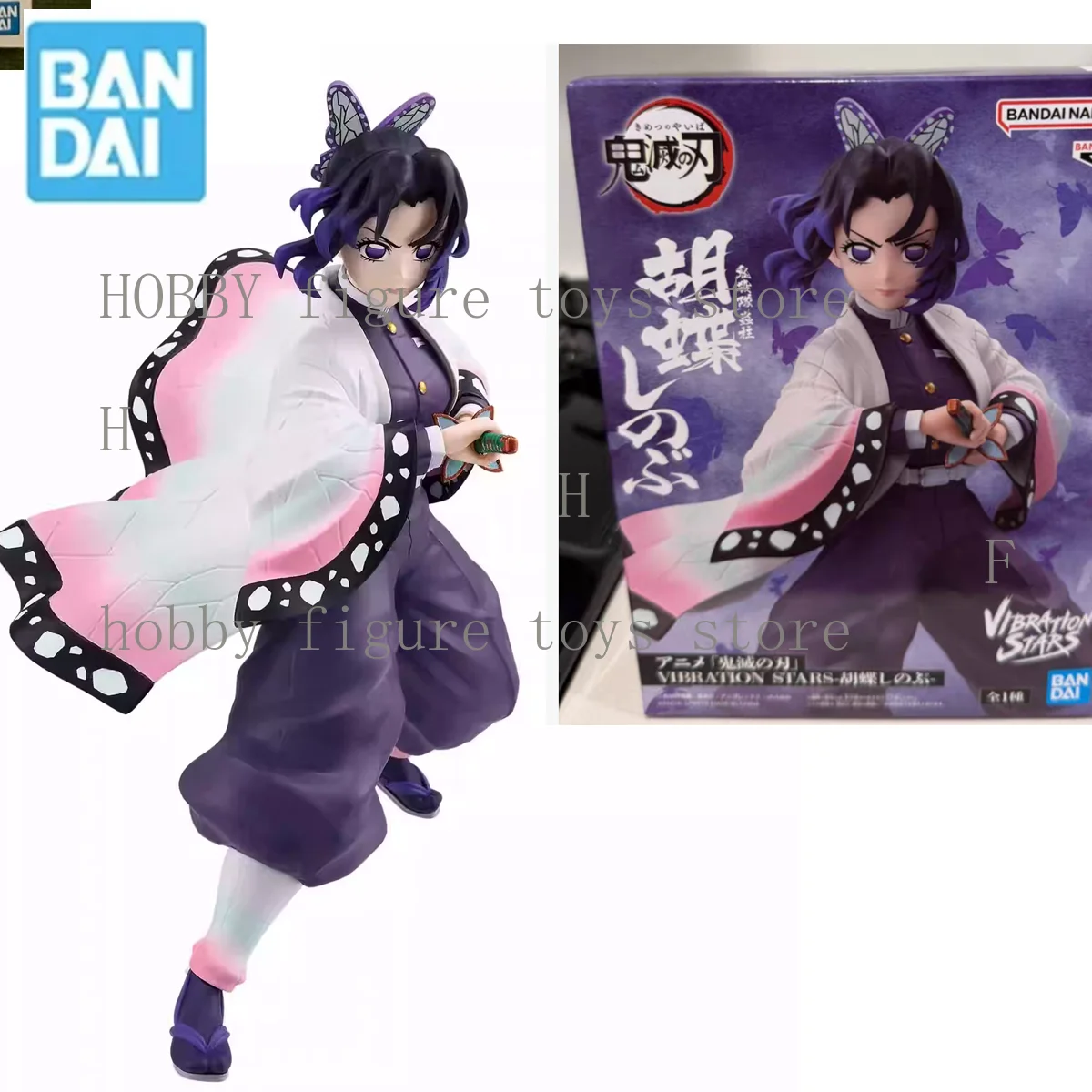

BANDAI ORIGINAL VIBRATIONISTARS Demon Slayer Kochou Shinobu аниме фигурки героев для хобби дети Коллекционная модель подарки