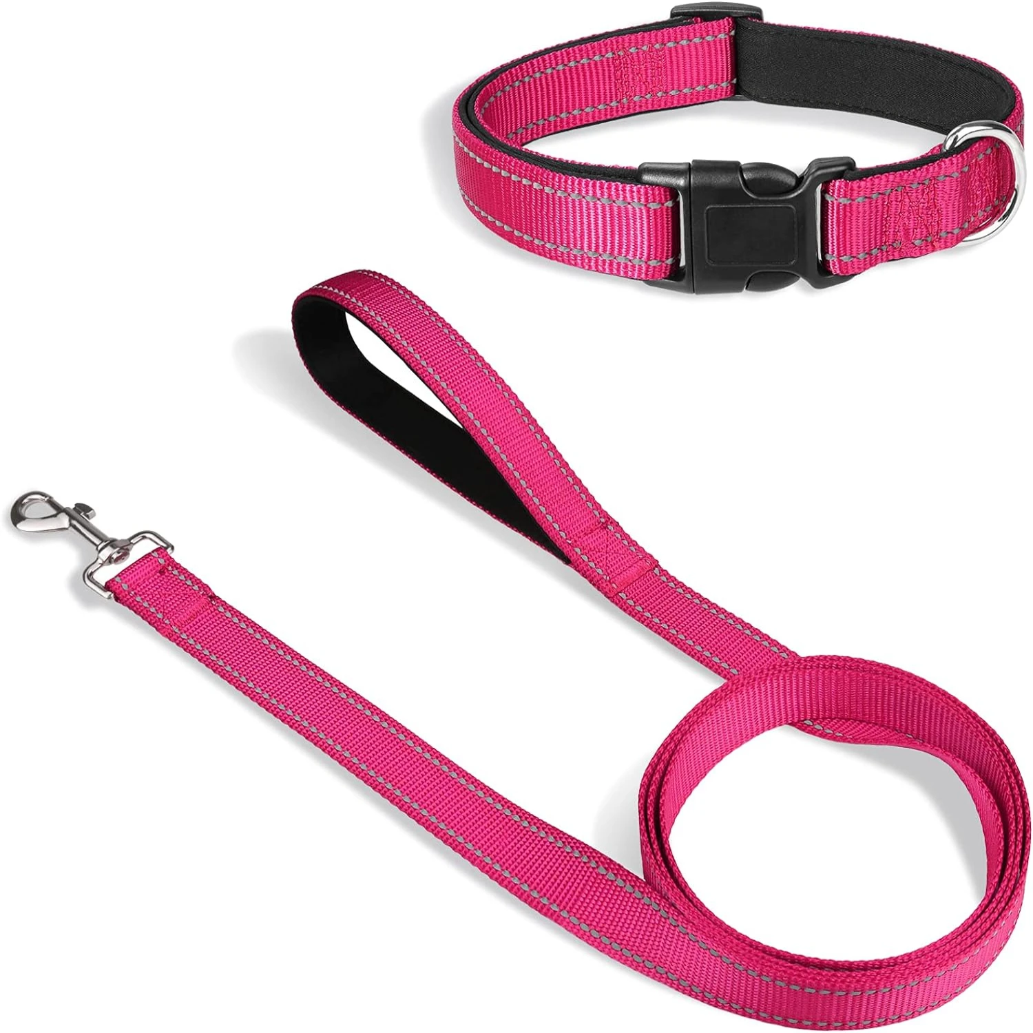 

Stylish, reflective, and durable neoprene pet collar and leash set for extra small dogs with comfortable and safe design - inclu