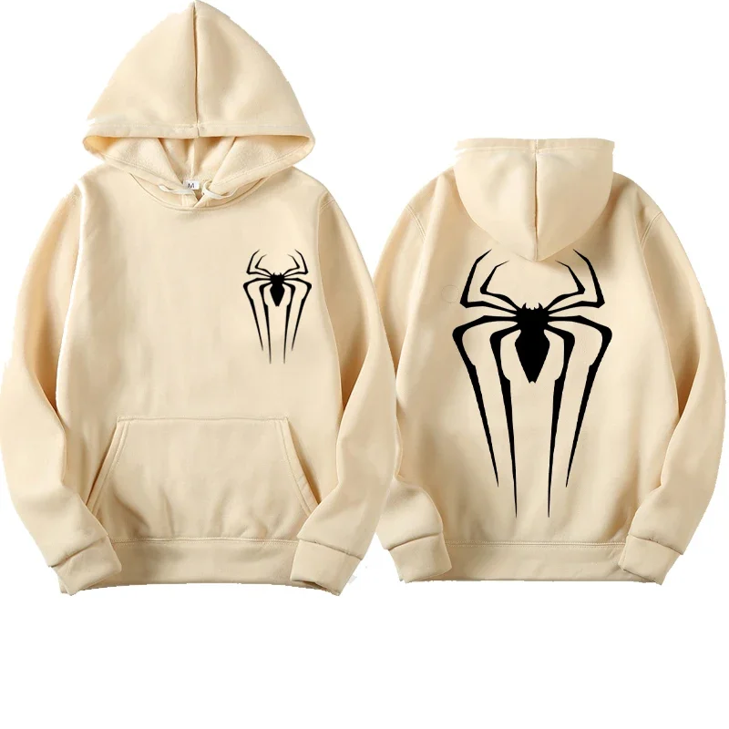 Spider pattern autumn and winter new men's and women's pullover street spider print sweatshirt hoodie loose hoodie