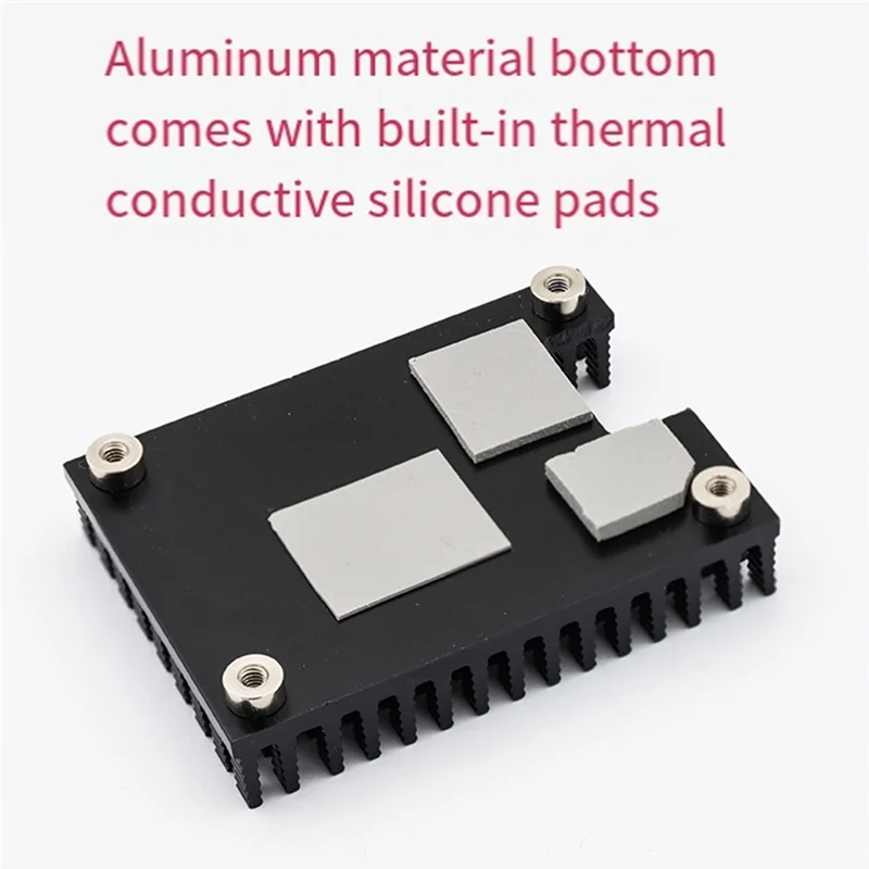 Leading-For Raspberry Pi CM5 Cooler Aluminum Heatsink Enhanced Cooling For Compute Module 5 With Thermally Conductive Silicone