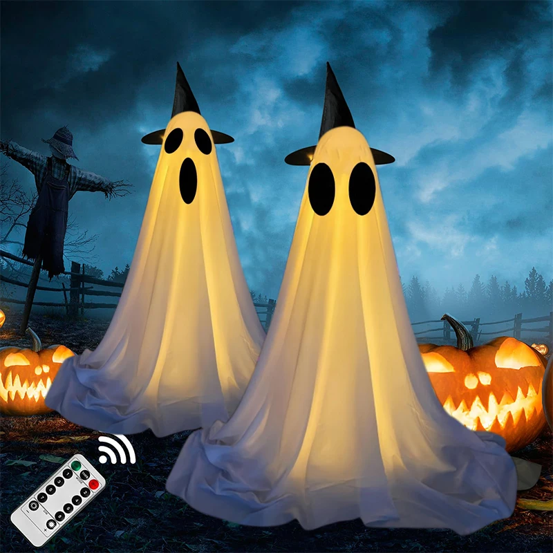 

Indoor Decoration LED Luminous Ghost Print Expression Front Porch Courtyard Terrifying Standing Ghost, Home & Room Decoration