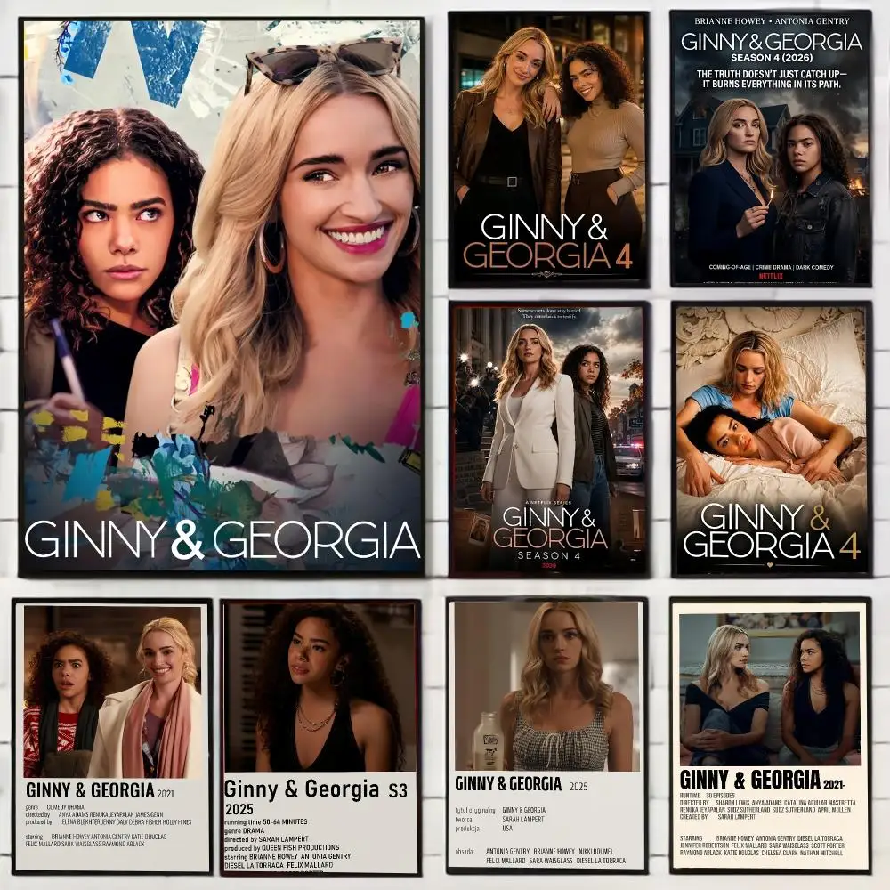 TV Series Ginny & Georgia Painting Calligraphy Stylish Wall Art Poster, Bedroom Living Room Home Decor Gift