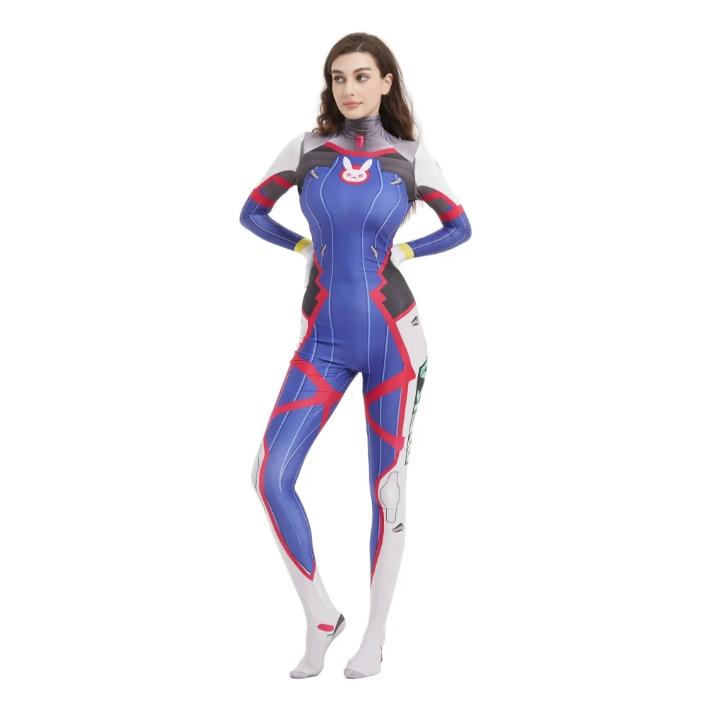 Game D.VA Widowmaker Jumpsuit Onesie Cosplay Costume Anime WOman Bodysuit Party Halloween Costume view 5