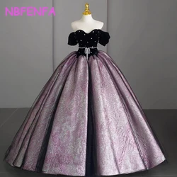 Francês sexy luxo sem alças fora do ombro vestidos de casamento para noiva 2024 elegante longo baile de formatura noite convidado festa vestido feminino