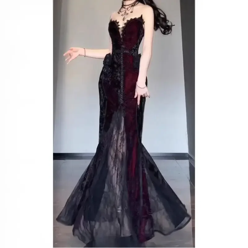 grunge prom dress  RAINBOW_BEBE  | This absolute 90s goth dream is somehow still in the shop!!  #depopseller #prom #vintage #goth #gown #vintagegown The dress features a short skirt 90s grunge prom dress Y2K