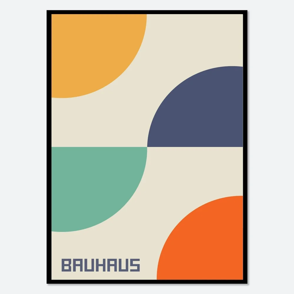 Bauhaus Abstract Geometry Puzzle Exhibition Century Polka Dots Canvas Painting Wall Art Poster Picture Home Decor Mural Cuadros