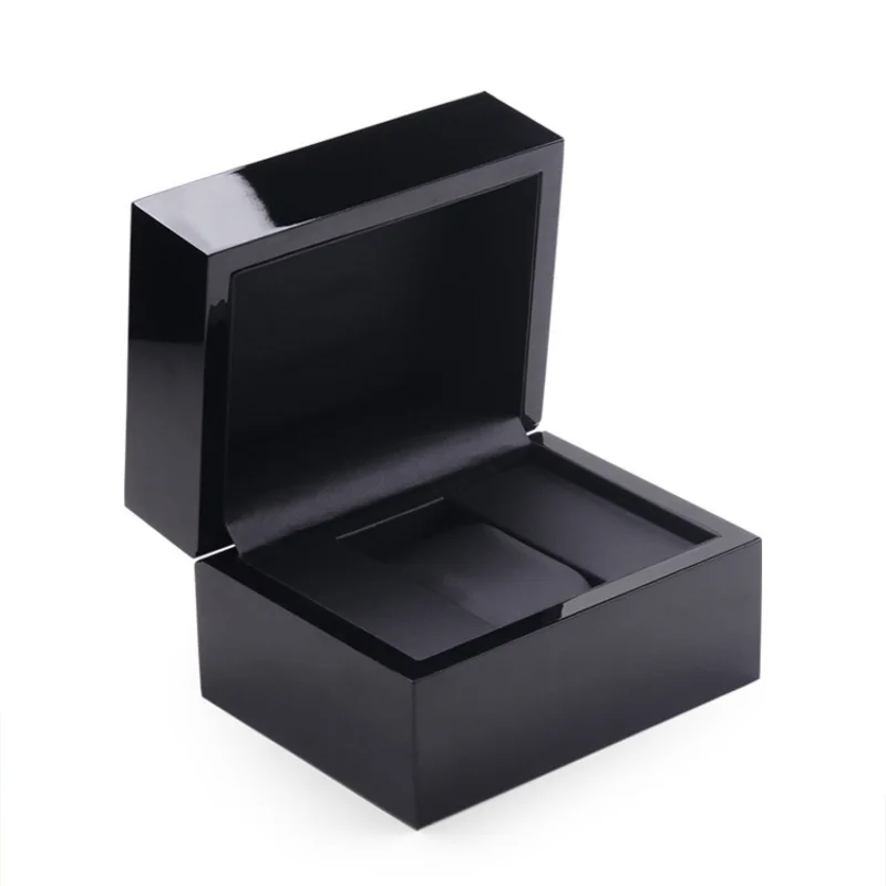 High-end Custom Watch Box PU Leather Interior Special Wooden Smooth Surface Watch Show Jewelry Gift Box for Men and Women