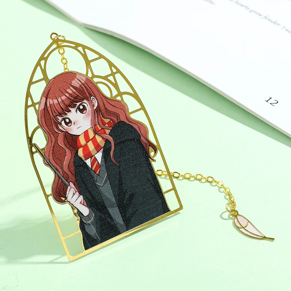 Imagem -05 - Anime Cartoon Metal Marcadores Marcadores para o Livro do Amor Material Escolar Ideal Marker For Reading Papelaria Figura Novo