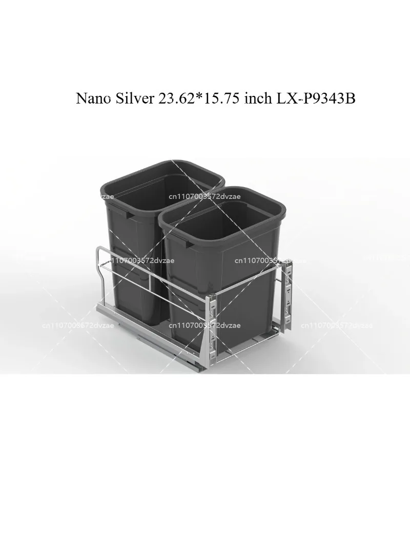 Adjustable pull-out trash can rack, sliding cabinet pulldown trash can rack, located under the sink