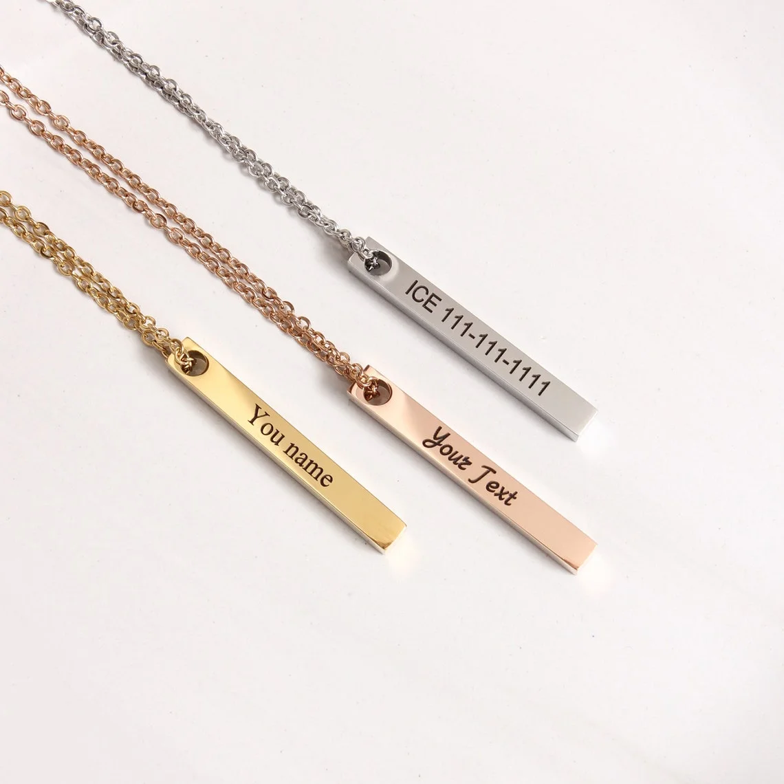 شخصية تنبيه طبي قلادة الفولاذ المقاوم للصدأ مرض السكري التوحد قلادة بار علامة الهوية الطبية محفورة الملحقات الإسعافات الأولية