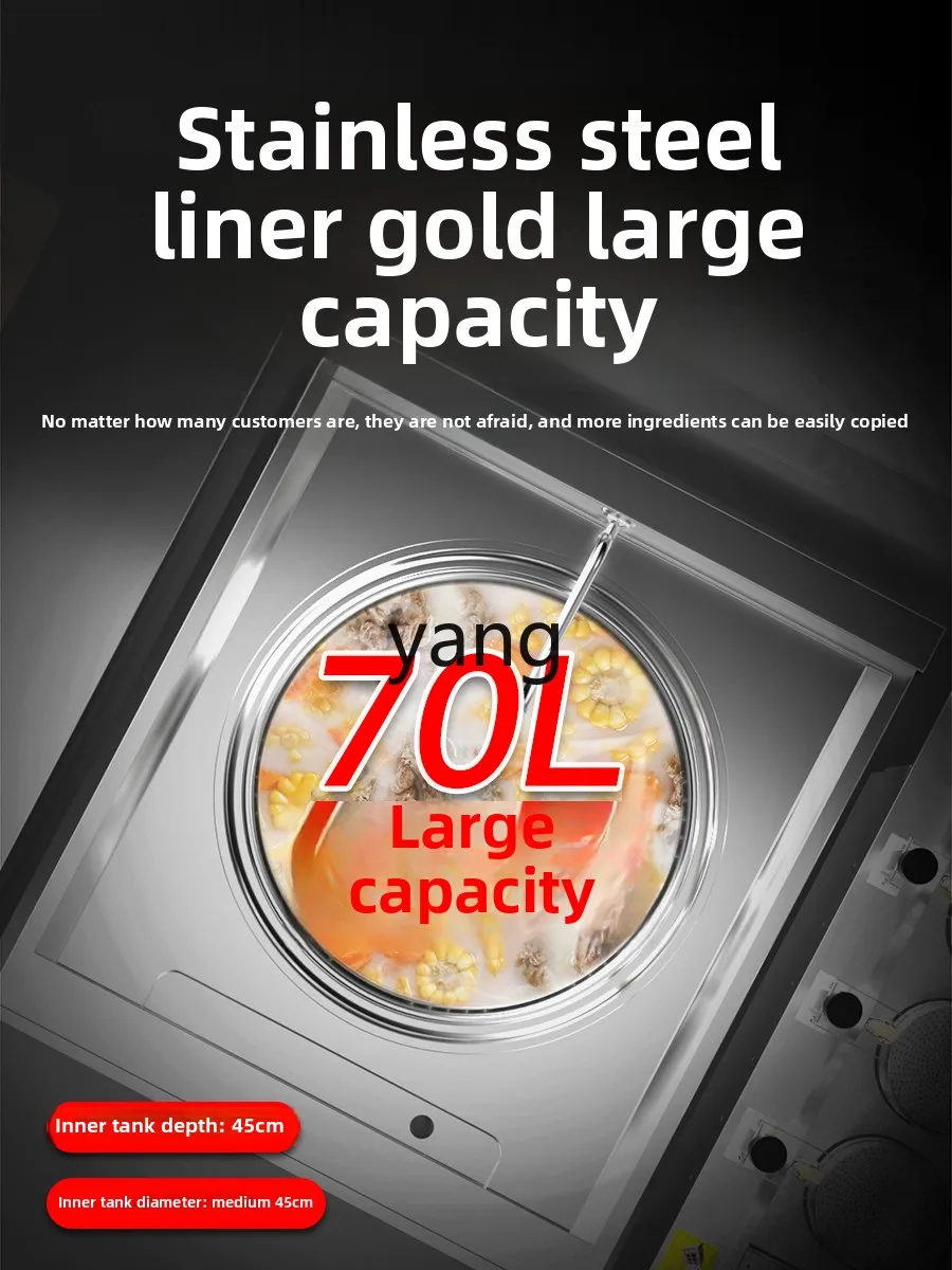 LH commercial high-power noodle cooking stove electric heating Malatang multi-functional double-head noodle cooking bucket