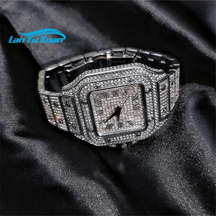 Men Watches Iced Out Vvs Moissanite Diamonds Watch Hip Hop Stylish Handmade Mechanical Watch