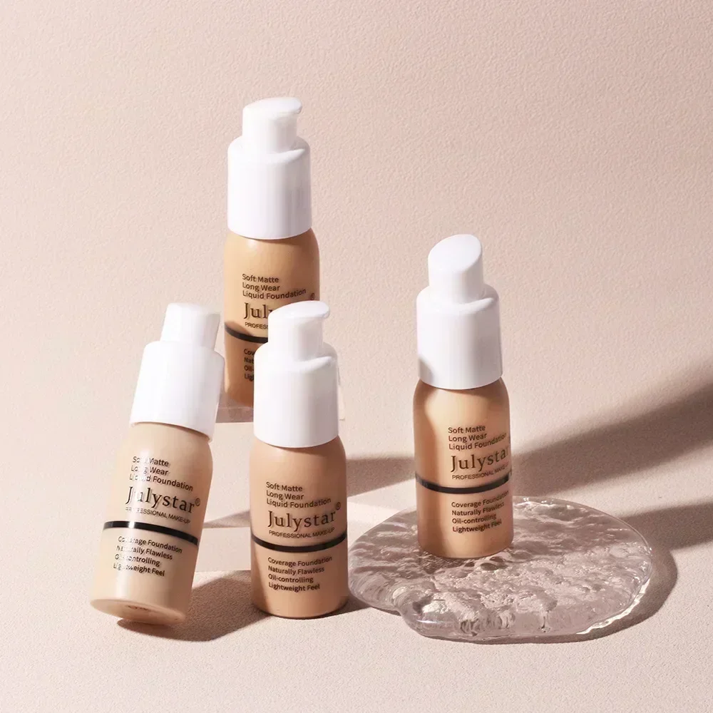 10 Color Liquid Foundation Hydrating Lasting Brighten Skin Color Concealer Waterproof Oil-control Natural Foundation Makeup 30ml
