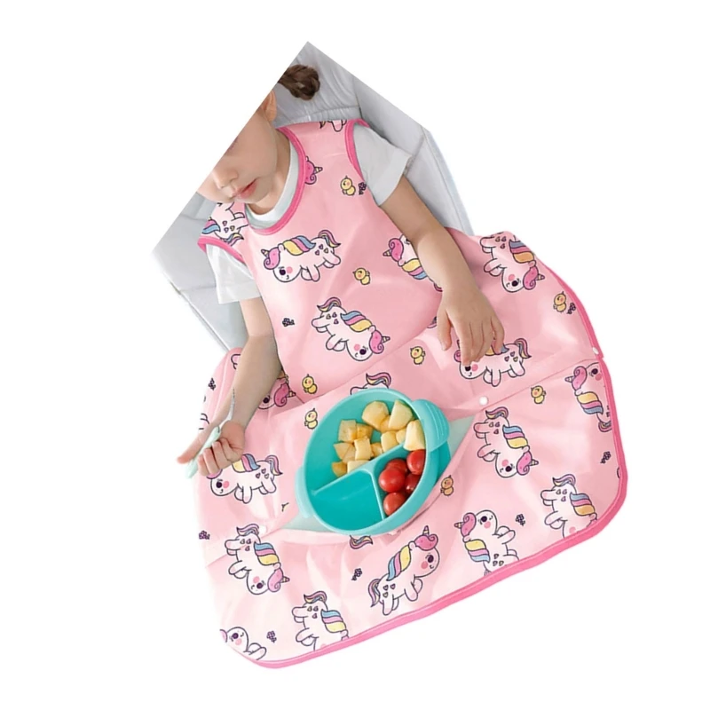 Comfortable Baby Wear Cover Baby Apron without Sleeves for Food & Liquid Spills