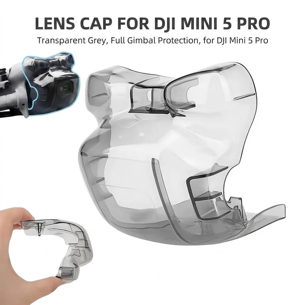 For DJI Mini 5 Pro Translucent Gimbal Lens Protector Cover Shockproof Anti-Scratch Dust Camera Lock Guard Drone Accessory