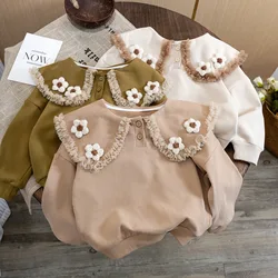 Herbst Kleinkind Mädchen Pullover Sweatshirt lässige Blumen gedruckt Langarm Tops fallen Frühling Kleidung Kinder Kleidung Mädchen