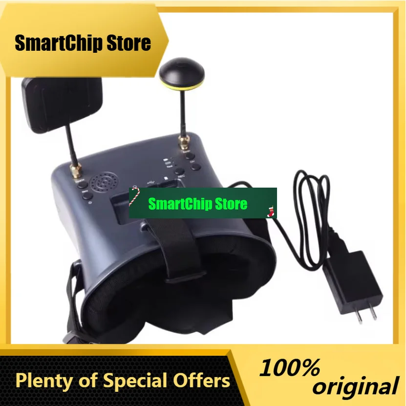SmCpOriginal 008D PRO White FPV Goggle With DVR 5.8GHz 40ch Receiver 3.7V/2000mAh Battery 4.3 Inch HD LCD 16:9 For FPV Racing Dr