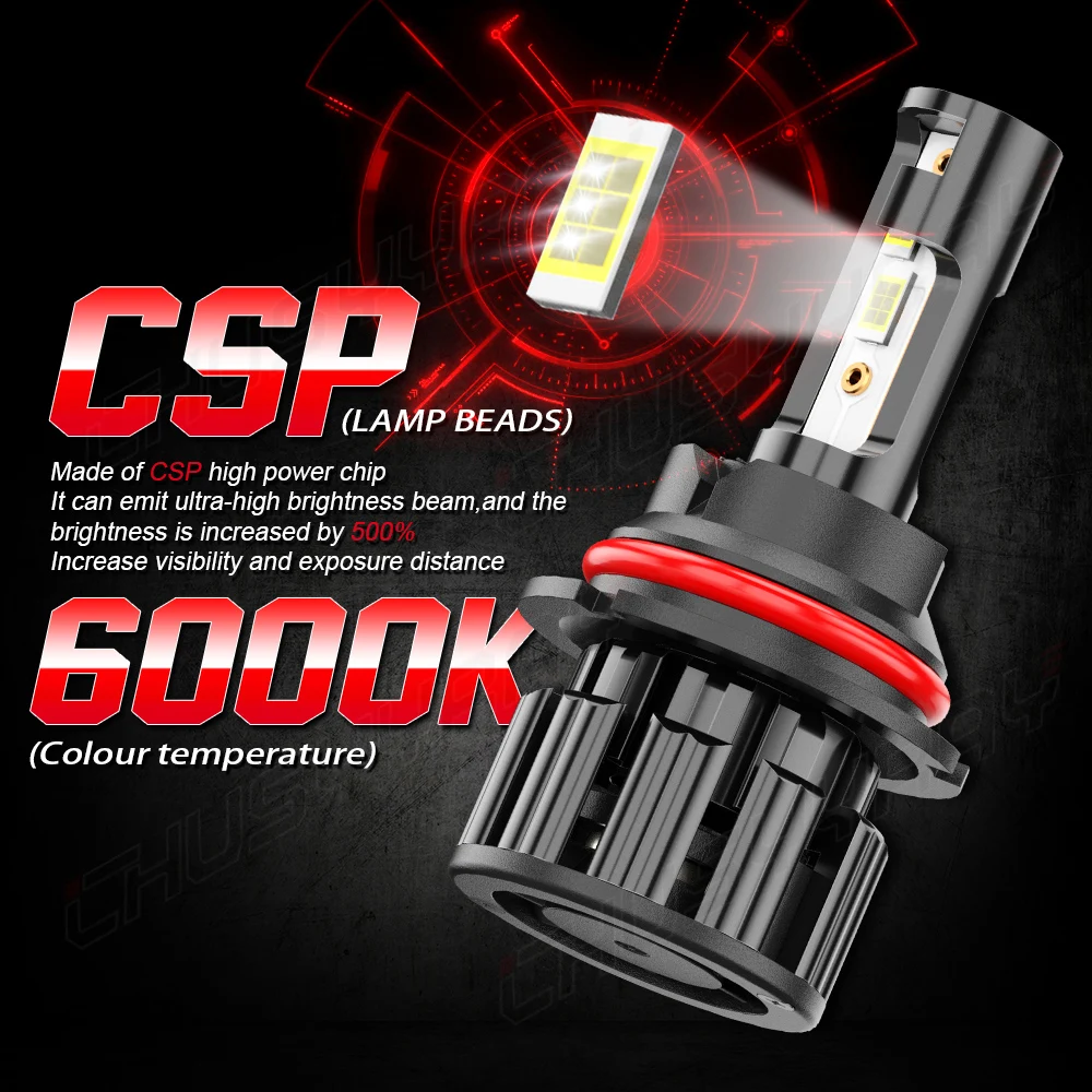 CHUSYYRAY 9007 12000LM Led Headlight Lamp Compatible For Frontier 2019 CSP Chip 9007 HB5 High Bright Bulbs Car accsesories