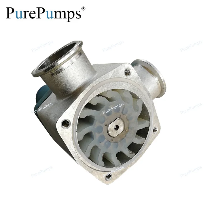 

food grade electric motor shaft connecting jam Skimming pineapple EPDM flexible rubber impeller pump