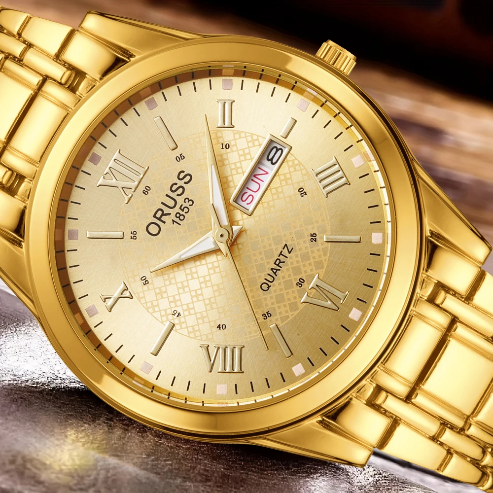 Hochwertige, atmosphärische, hochwertige Uhr, Persönlichkeit, Modetrend, klassischer Doppelkalender, langlebiger Trend, hübsche Uhr mit Stahlarmband