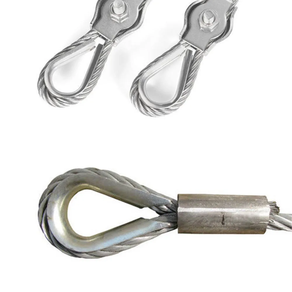 Suitable 2mm-32mm Cable Steel Wire 304 Stainless Steel Chicken Heart Fixing Ring Rope Protection Sleeve Rigging Accessories