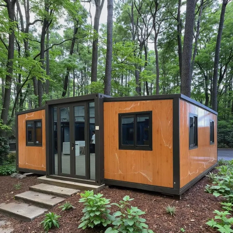 حار بيع الفاخرة الحديثة نمط وحدات منزل مخصص بالكامل الجاهزة إطار منزل صغير جاهزة الثلاثي حديقة المنزل