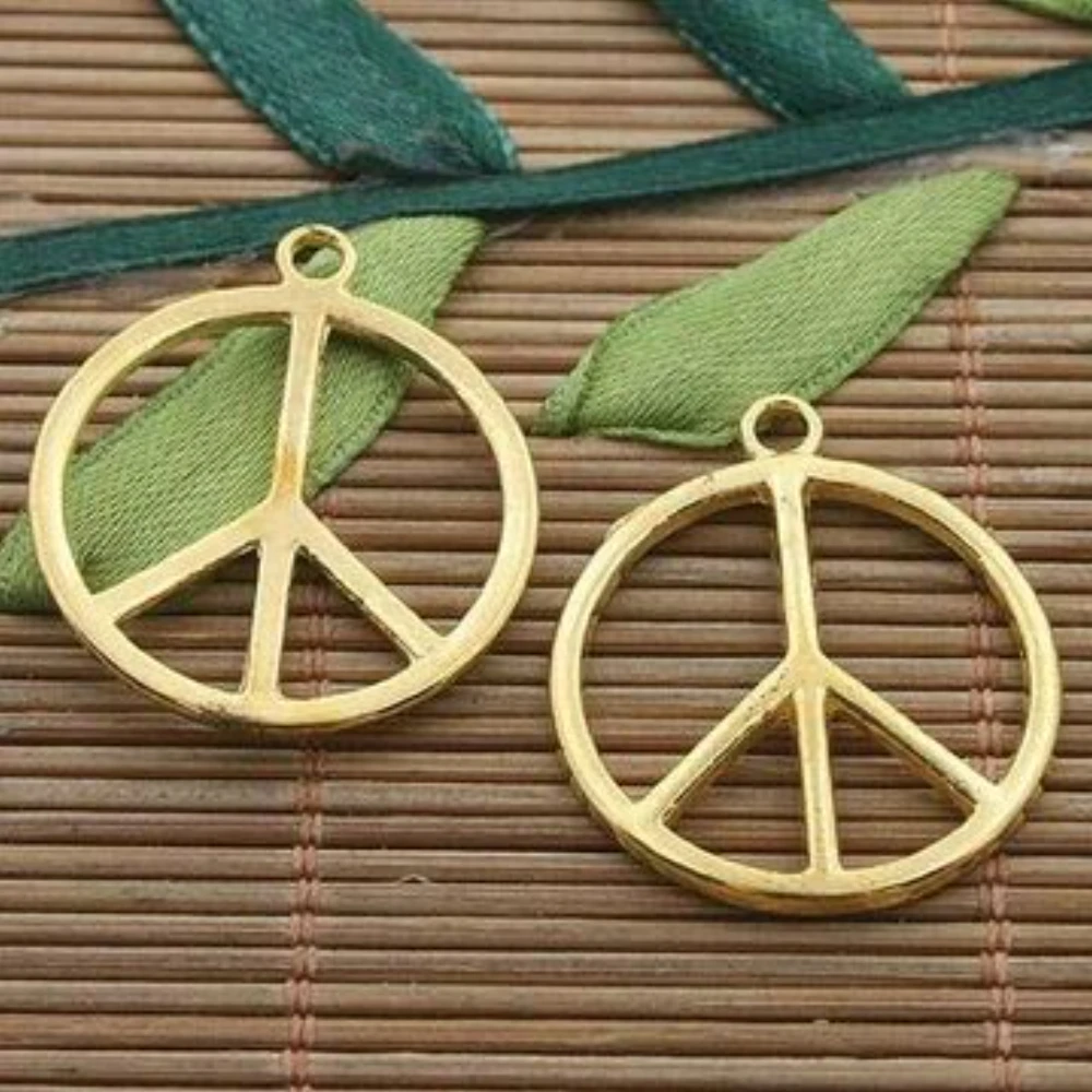 15PC 23MM  Alloy Charm Peace Pendant H3017 H3352