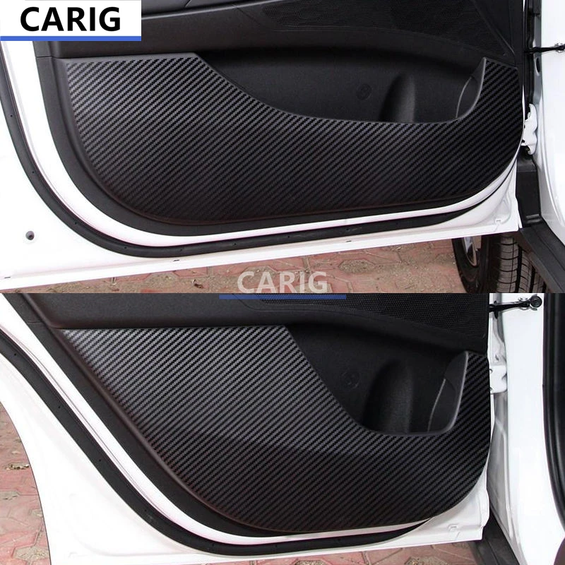 For HYUNDAI CRETA 20-22 Door Anti-kick Sticker Modified Carbon Fiber Pattern Interior Car Film Accessories Modification