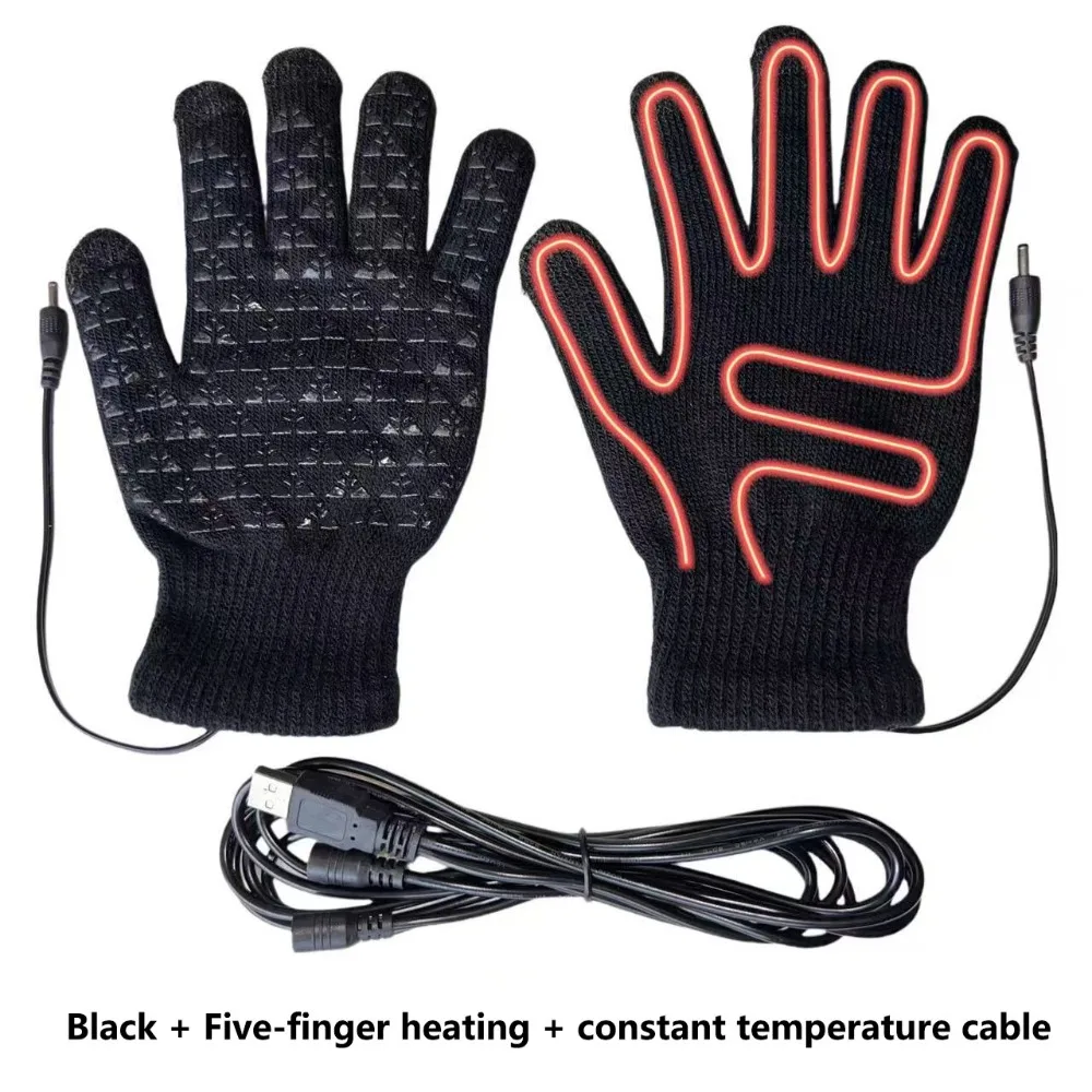 

Прочные утолщенные перчатки с USB-подогревом, регулируемые, нескользящие, с электрическим подогревом, сенсорные, многоразовые, для согревания рук, зимние