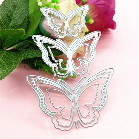 DIY स्क्रैपबुकिंग कटिंग टेम्पलेट्स के लिए तितली धातु डाइज़, कार्डमेकिंग, पेपर आर्ट क्राफ्ट आपूर्ति के लिए 8 best sales तितली मर जाती है - №1