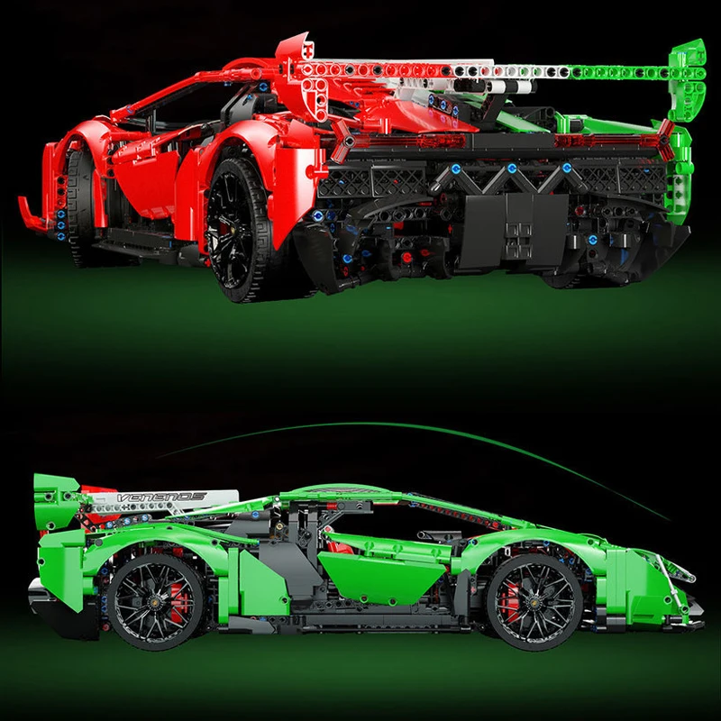 IN STOCK 3611pcs 1:8 MOC Technical Sports Car Veneno Building Blocks Bricks Model Toys for Boys Christmas Gift Set