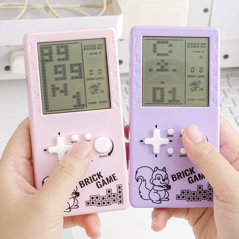 Consola de juegos portátil de 1/2/3 piezas con pantalla grande, juego clásico de Tetris, regalo de Navidad para niños