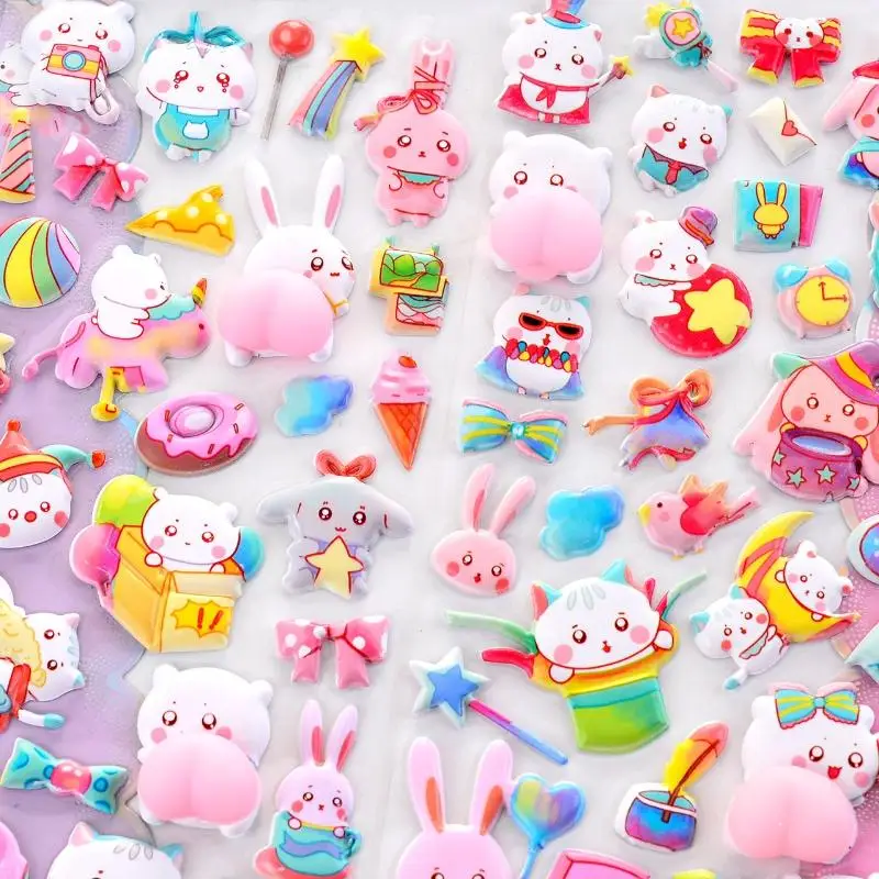 

Random Cartoon Animals Soft Puffy 3D Stickers DIY Scrapbooking Journal Phone Case Decoration Sticker School Office Supplies