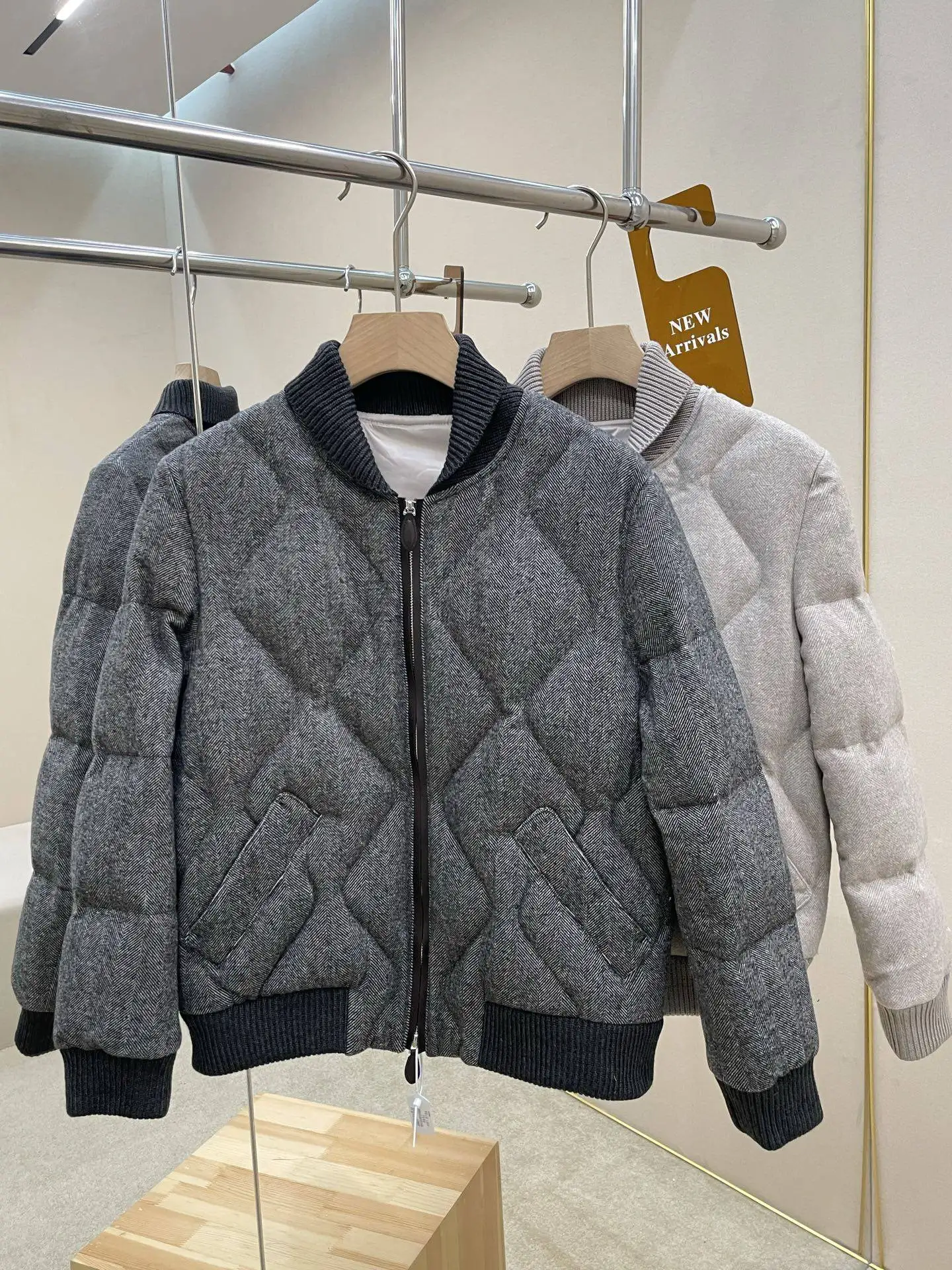 Italian LP Men's Casual Stand-Up Collar Down Jacket