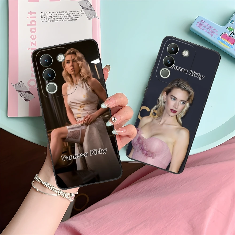 Vanessa Kirby 페인팅 모바일 휴대폰 케이스, VIVO Y95 Y93 Y31 Y20 V19 V17 V15 Pro X60 NEX, 블랙 소프트 폰 커버 쉘