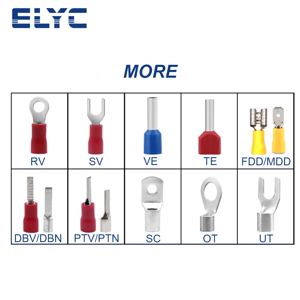 1000Pcs Orichalcum Wire Connector Ferrule 22-10AWG 0.5-6mm Insulated Cord End Terminal Crimp E0510 E7510 E1010 E1510 E2510 E6010