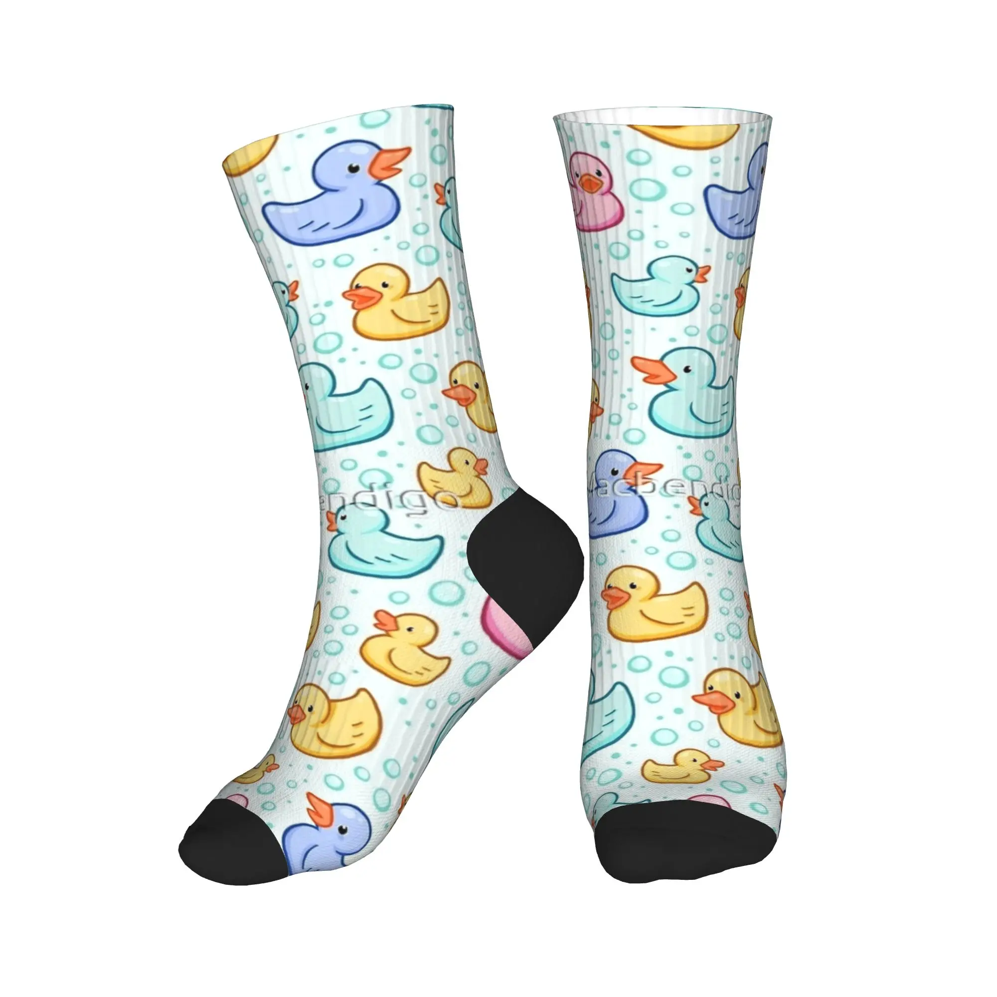 カラフルなラバーダックストッキング大人男性靴下通気性エレガントな靴下春登山ノンスリップグラフィックソックス誕生日ギフト