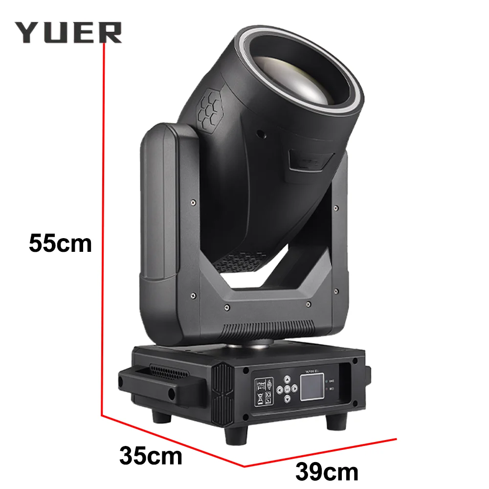 350W Bulb Beam Moving Head light with SMD ring rainbow focus effect 13 Gobos 14 color Double prisms DMX512 for DJ Disco Party